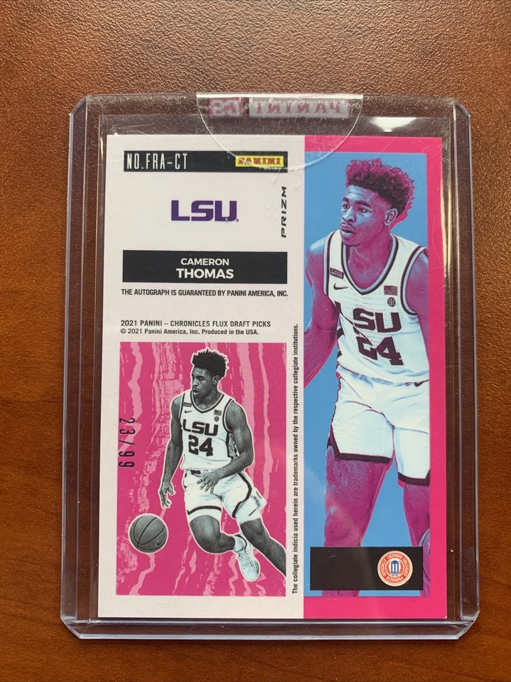 CAMERON Cam THOMAS 2021 Flux AUTO On Card 23/99 True Rookie - Image 2 of 3