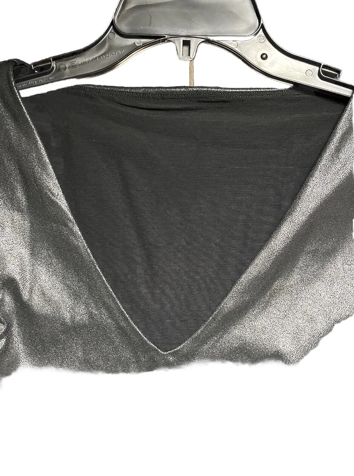 Black Faux Leather Bodysuit Size Large  - Image 3 of 4