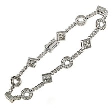 18K White Gold 1.95 CT Multi Shape G VS1 Diamond Link Bracelet 7" »BL128