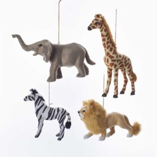 Furry Jungle Animals Ornament