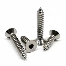 M2-M6 SUS304 Allen Hex Socket Flat Countersunk Head Self Tapping Wood Screw