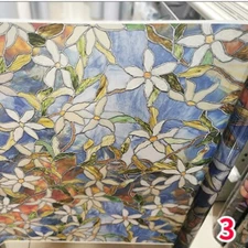 Privacy 3D Static Cling Glass Window Film Frosted Stained Sticker Home Art Decor