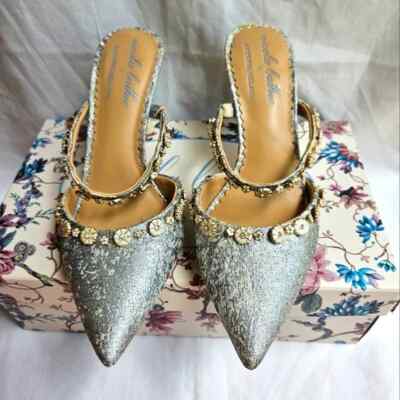 Antonio Melani Nicola Bathie Caroline Ornamented Metallic silver