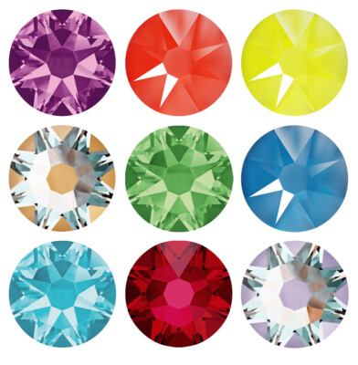 Serinity Rhinestones Non Hotfix Round Spike Light Topaz Shimmer