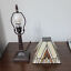 thumbnail 4 - Tiffany Style Table Lamp Ivory Orange 14.5  Tall Stained Glass Light AM362TL08