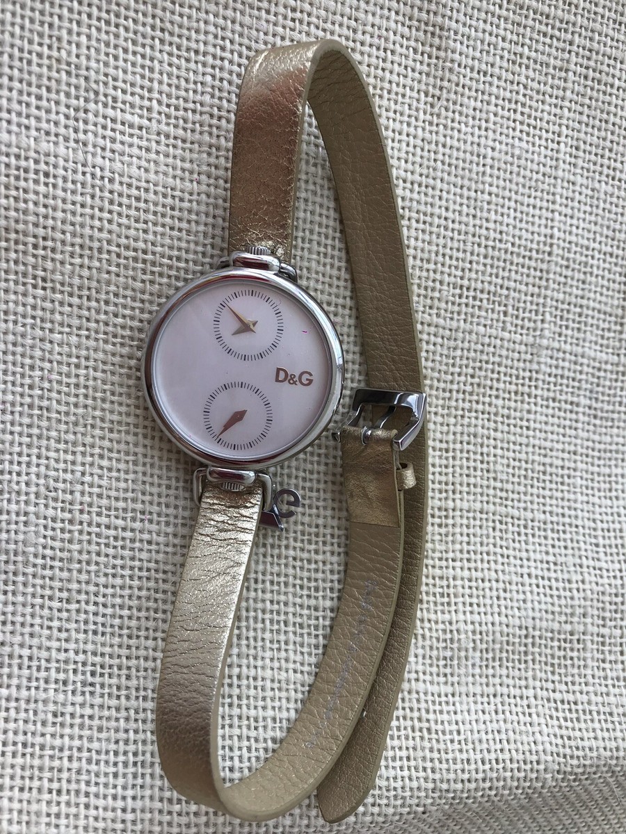 D&G Watch Women, Golden&White, Leather, Authentic Vintage Womens Dolce and Gabbana Watch - Etsy main image 4