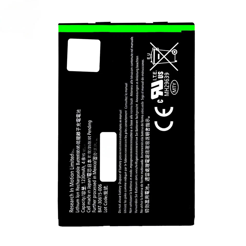Bateria compatível com BlackBerry Bold 9900 9790 9930 Touch 9850 9860 J-M1 JM1 1230mAh - Imagem 3 de 4