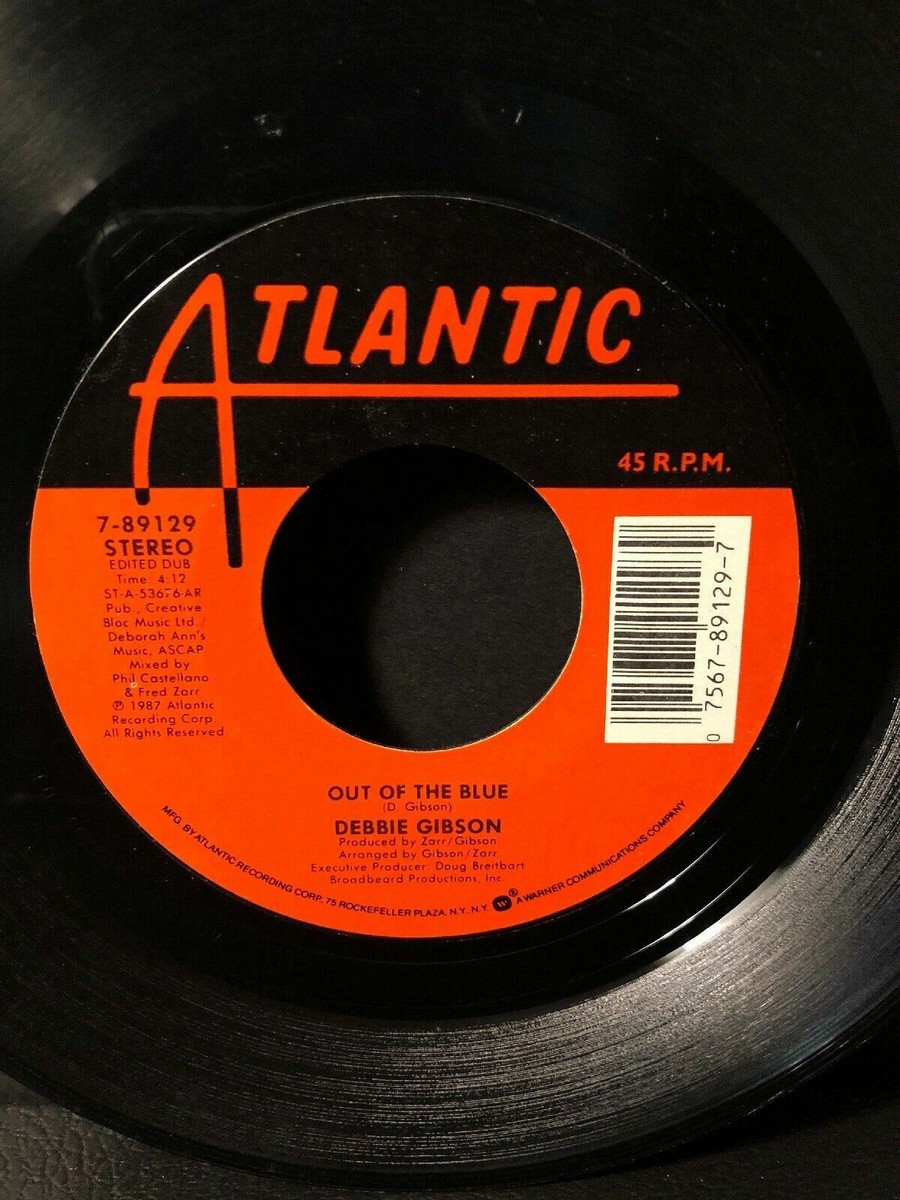 1987 Debbie Gibson OUT OF THE BLUE (45RPM 7” Single