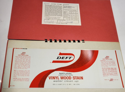 rare CONTINENTAL CAN flat EMPTY DEFT NATURAL FINISH  APPROVAL Museum 1966 8w5
