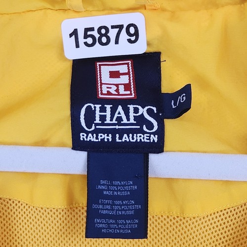 Ralph Lauren Jacket Mens Large Yellow Anorak Hooded Windbreaker Vintage Chaps - Picture 12 of 17