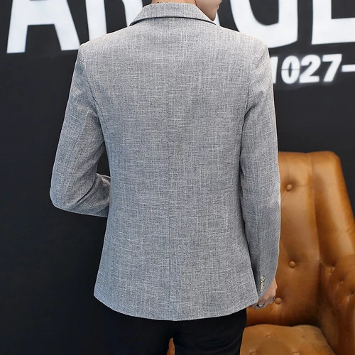 Men Work Blazer Jacket Casual One Button Slim Fit Suit Formal Coat Business Tops - Picture 4 of 21