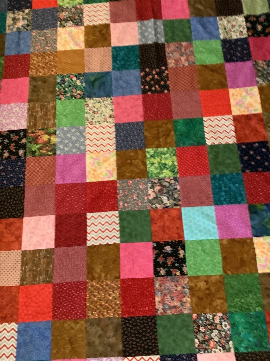 新品★Peak PatchworkQuiltedNORAGICoat Scrappyy Old Fashion 5 Inch Square Patchwork Quilt Top size