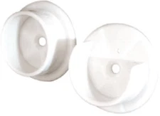 Prime-Line N 6568 Closet Pole Sockets, Plastic, White, 1-3/8 In. - Quantity 6