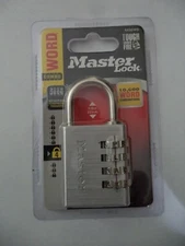 Master Lock 1-9/16in. Wide - Word Combination Padlock 643DWD FREE SHIPPING NEW