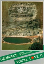 Postcard Confederate Memorial Carving, Stone Mountain, Georgia - #10