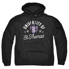 University Of St. Thomas Adult Pullover Hoodie Tommies, Black, S-3XL