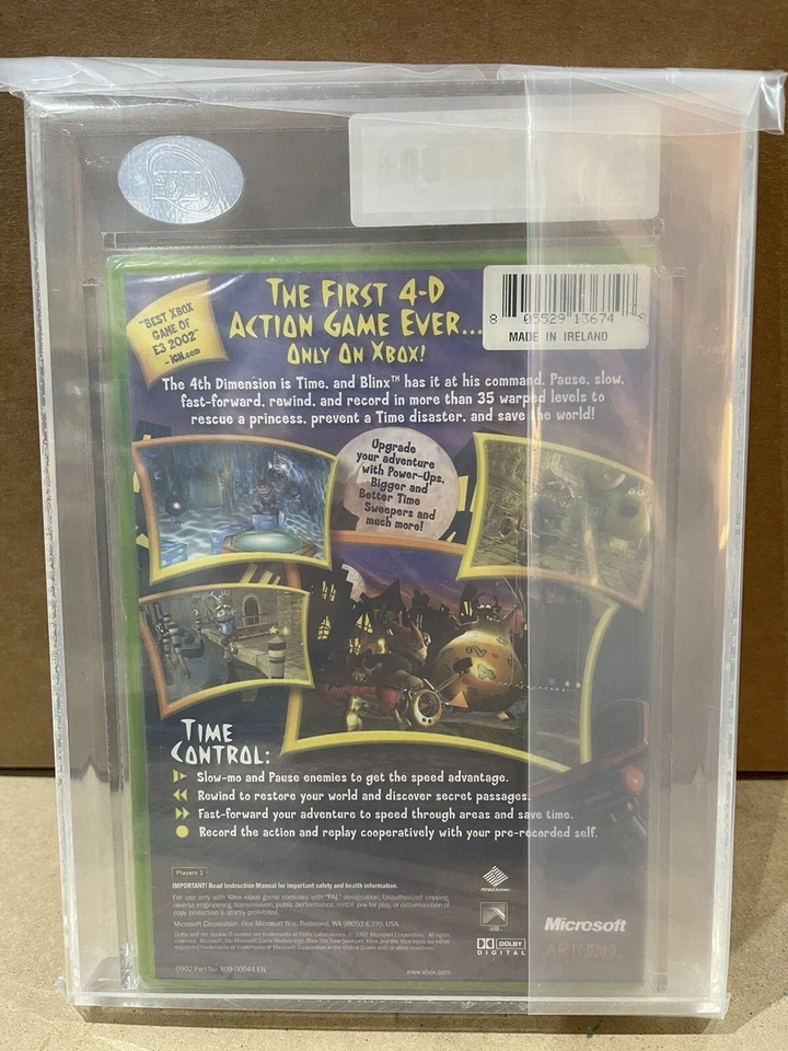 XBOX Blinx The Time Sweeper UKG/VGA Graded 80+NM 2002 New Sealed - Image 3 of 3