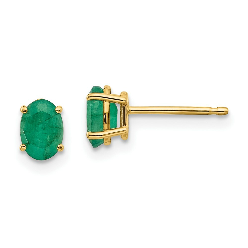 Серьги с изумрудом 14 карат - Май 40190₽