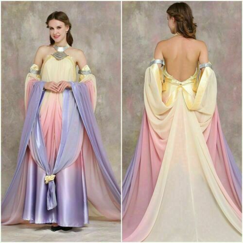 Costume Star Wars Regina Padme Amidala vestito cosplay vestito donna lo stesso stile - Foto 12 di 16