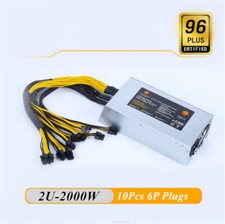 Mining Machine Power Supply 10x6pin 96 Efficiency PC Power Supply Multi GPU