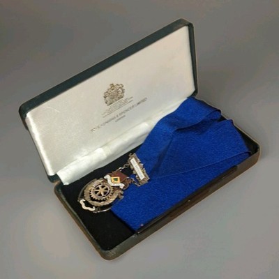 Rotary International Club of Ealing Silber 925 Past President Medaille mit Box