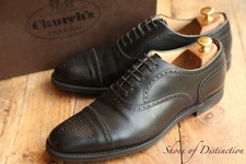 Church's Black Leather Oxford Brogue Shoes UK 9 F US 10 EU 43
