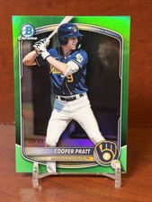 2025 Bowman Draft Prospect Green Refractor/99 Cooper Pratt & Base Plus Paper