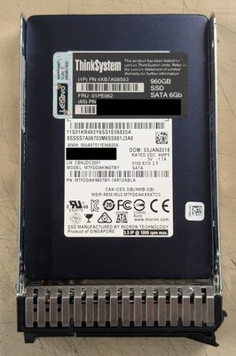 Lenovo 960GB SSD SATA 6Gb Thinksystem FRU 01PE062