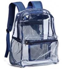 Clear Backpack Heavy Duty PVC Transparent Backpack with Reinforced Strap for ...