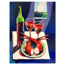 Robert Burridge, "Food for Thought" Limited Edition Printer's Proof Serigraph on