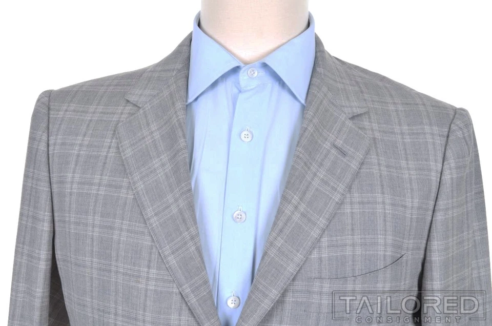 Blazer Abrigo Deportivo Chaqueta SARTORIA PARTENOPEA Gris Cuadros Años 150 Lana - 42 R Foto 3 de 4