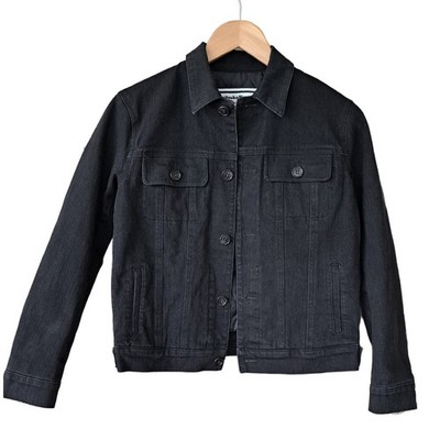 Onitsuka Tiger x ANDREA POMPILIO Black Denim Jacket Womens Small 