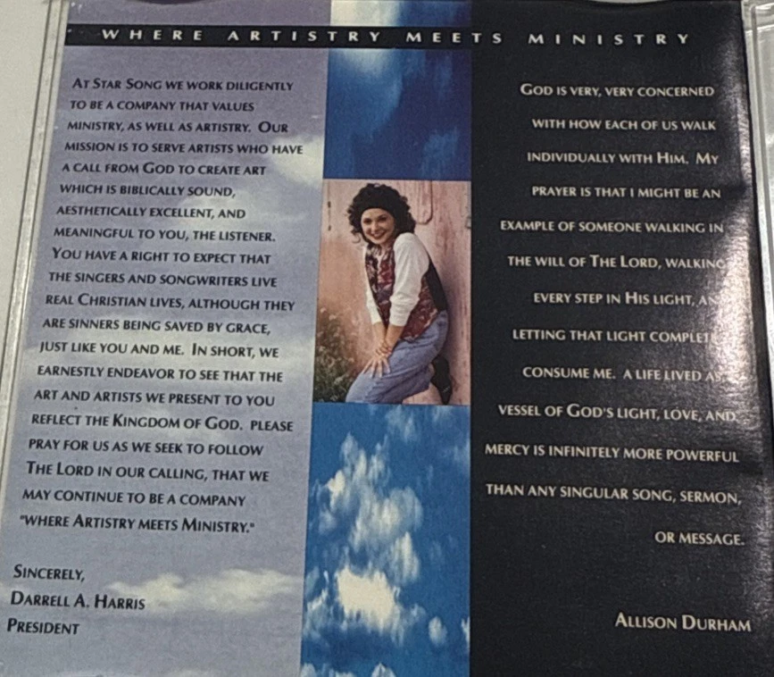 EXCLUSIVE RADIO SPECIAL Allison Durham Speer “Walk Into Freedom” 1993 CD Single! - Image 4 of 4