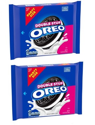 (2 PACK) OREO Double Stuf Chocolate Sandwich Cookies, Party Size, 24.95 oz
