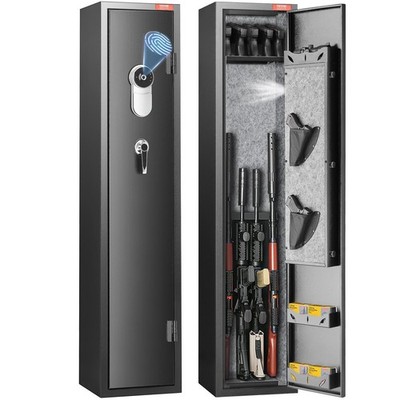 5 Rifles Gun Safe, Rifle Safe with Fingerprint Lock, Quick Access Gun Storage Ca