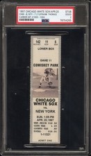 1997 Psa Good 2 White Sox Apr 20 Thomas 1093-1094 Ticket Stub