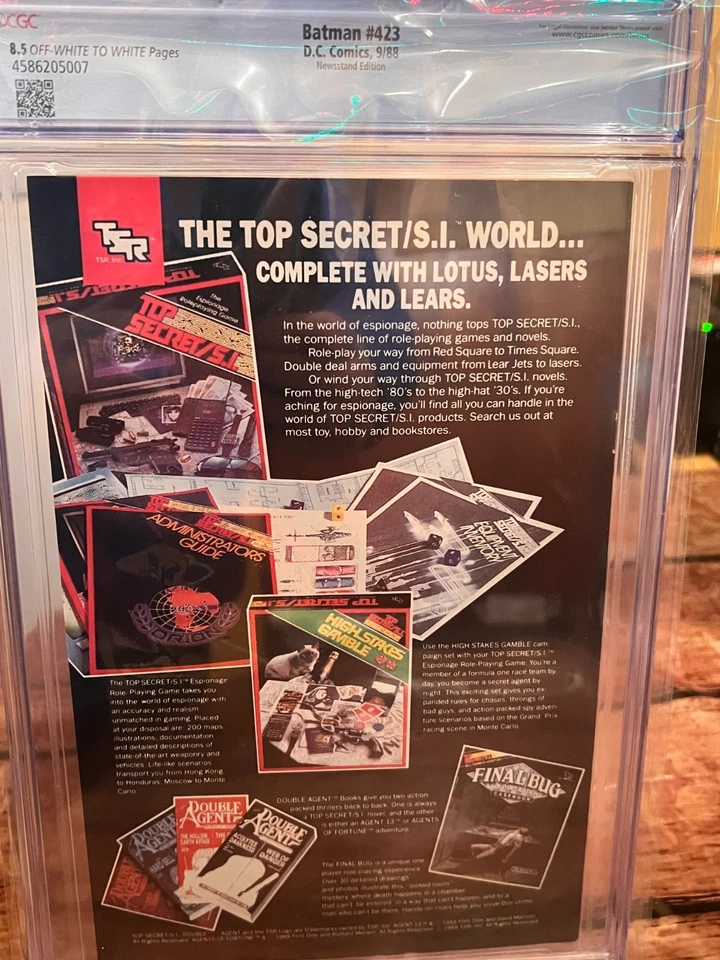 DC Batman #423 CGC 8.5 OW/WHITE NEWSSTAND Todd McFarlane - Image 2 of 2