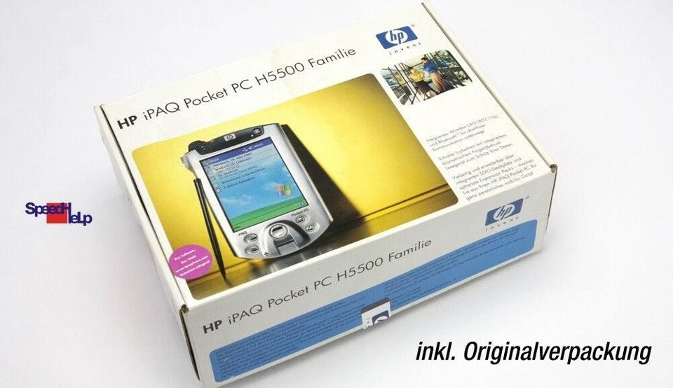 POCKET PC HP iPAQ h5550 3.8" PDA WINDOWS MOBILE 2003 4.2 OVP DOCKINGSTATION TOP! - Bild 4 von 4