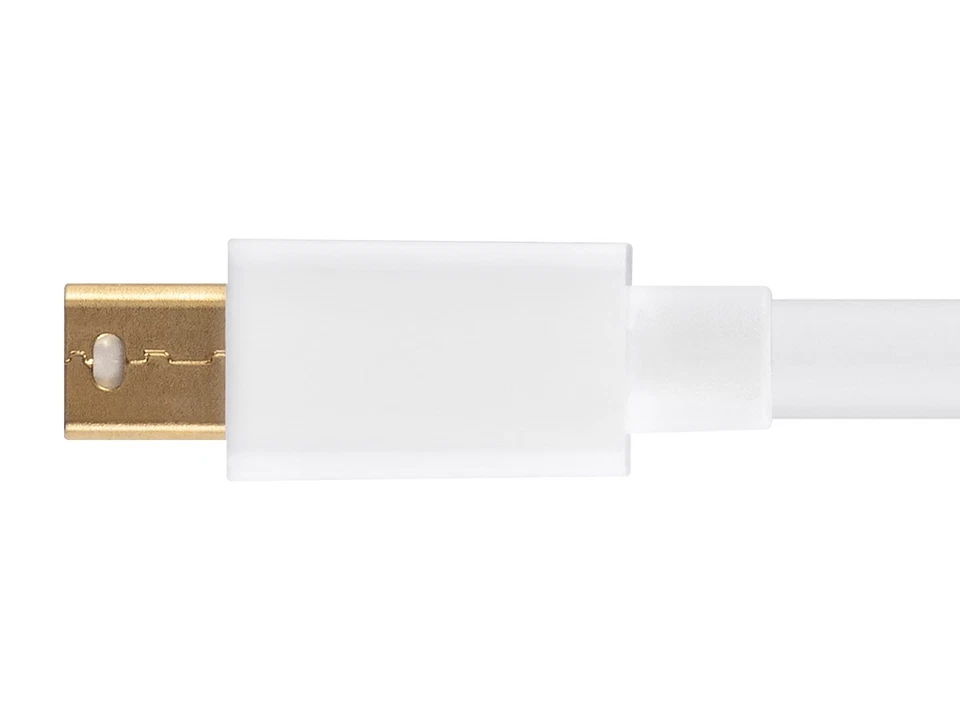 10ft Gold Plated 32AWG Mini DisplayPort / Thunderbolt to VGA Cable - White - Image 3 of 4