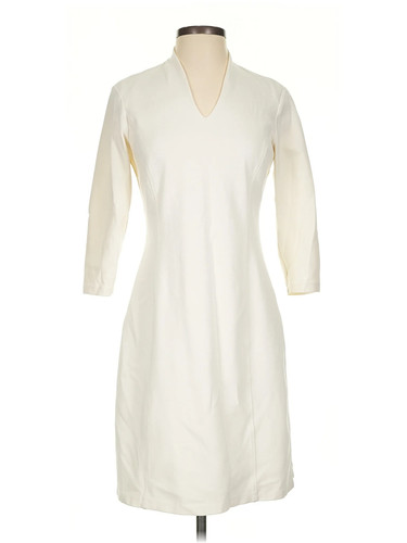 J. McLaughlin Women Ivory Casual Dress S