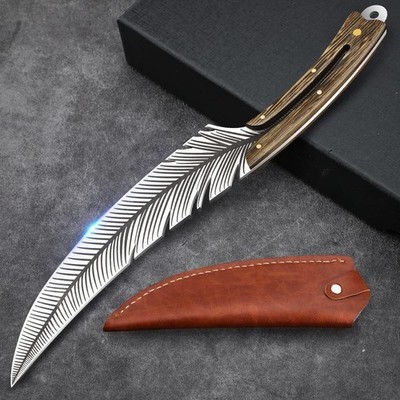 Hand Forged Boning Knife High Carbon Steel Meat Cutting Chef Knife Sheath