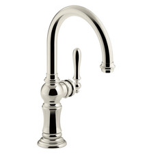 Kohler K-99264-SN Artifacts Single Hole Bar  Prep Sink Faucet, Polished Nickel