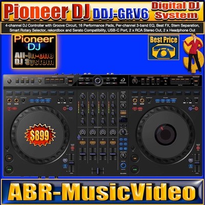 Pioneer AlphaTheta DDJ-GRV6 4-channel DJ Controller/ 1 Year Manufacture Warranty