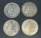 Lot of 4 Morgan Silver Dollars  1884, 1889, 1891, 1921 ( NO RESERVE )
