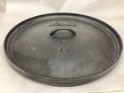 Vintage LODGE Cast Iron No. 14 Dutch Oven Lid Only Camping Cookware Nice HTF