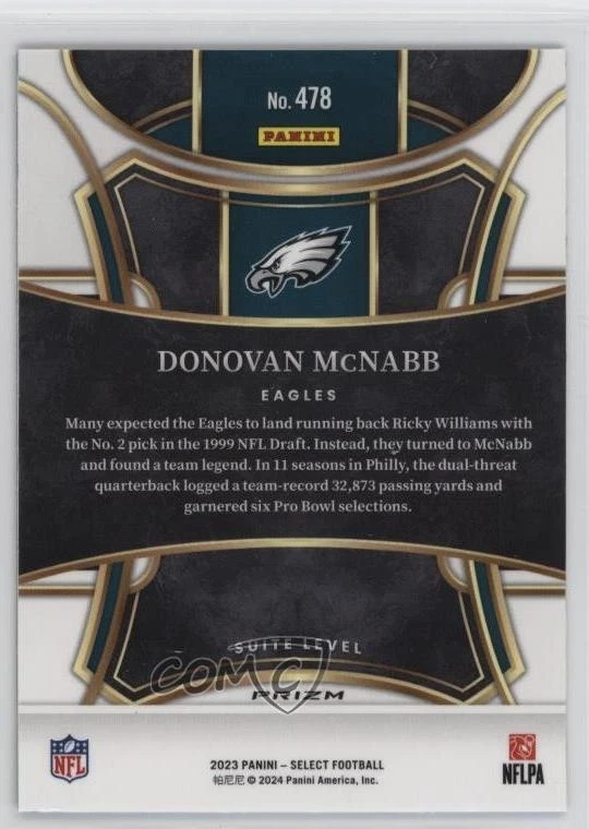 2023 Panini Select Suite Level Cosmic Prizm Donovan McNabb #478 - Image 2 of 2