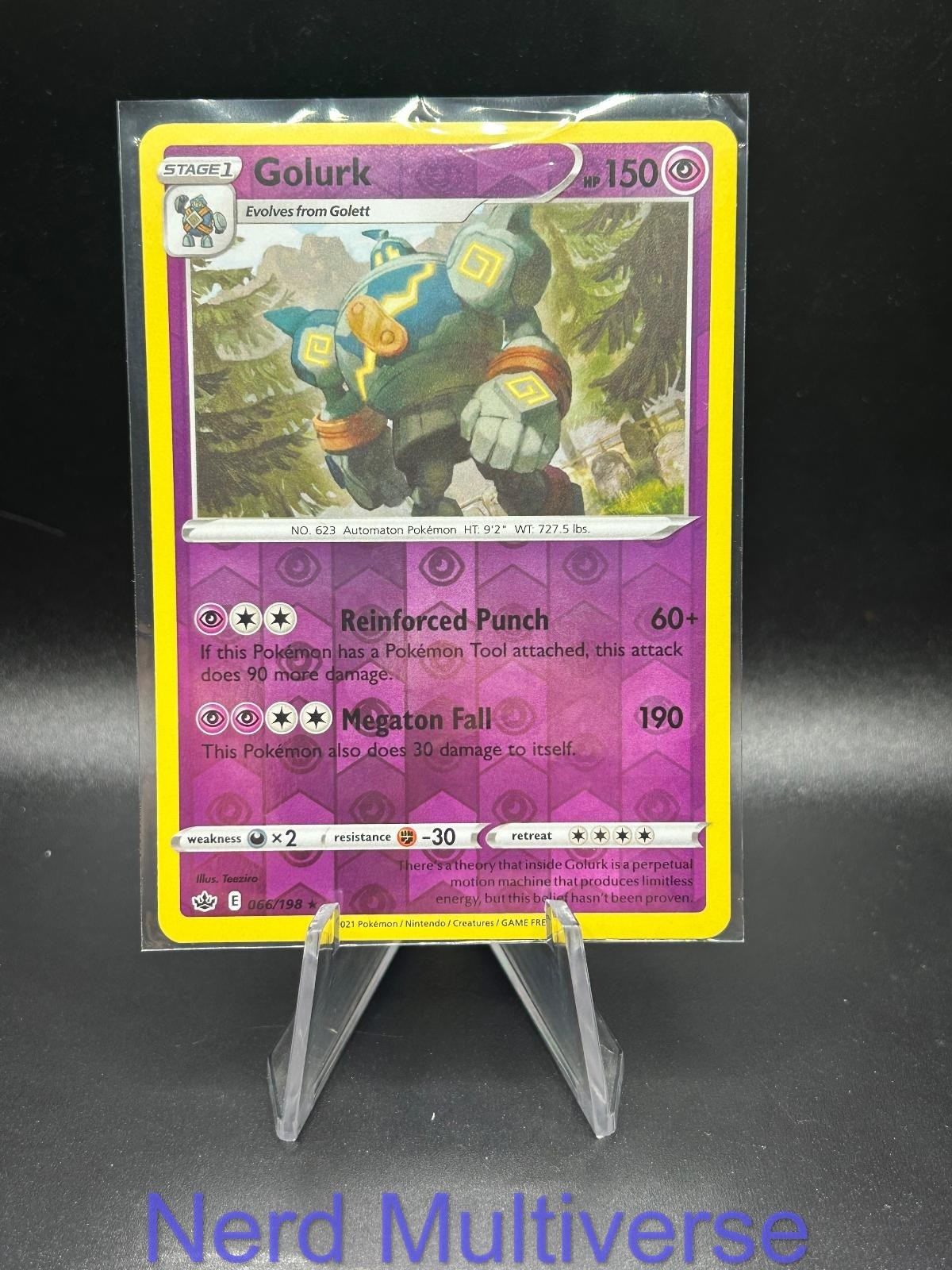 GOLURK 066/198 R CHILLING REIGN POKEMON REVERSE HOLO NM/M