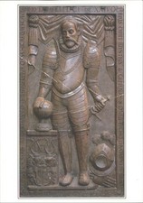 Tycho Brahe Tombstone Postcard - T�n Church Prague, Czech Republic