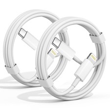 USB C to Lightning Cable 3FT Apple MFi Certified 2Pack 3FT, White