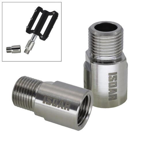 Bike Pedal Extension 9/16" THRead 20mm TITANium/Steel Shaft - Picture 1 of 7